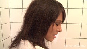 Hungarian beauty Melanie Memphis swallows cock before riding it in cowgirl GP533 screenshot