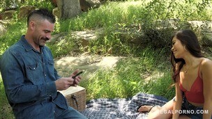 Petite Asian teen Vina Sky's tight young pussy fucked hard by monster cock GP696 screenshot