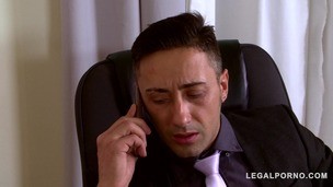 From sucking to fucking at the office with vixens Laura Orsolya & Abbie Cat GP733 screenshot