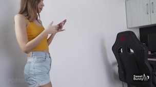 Creampied His Sisters Teen Pussy After Rough POV Sex OTS488 screenshot