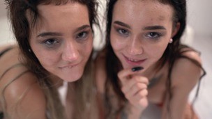 Advent Special - teen Zee Twins 4on2 Piss, Piss Drinking, DAP, DP, deepthroat, puke, facial cumshot and swallow NF057 screenshot