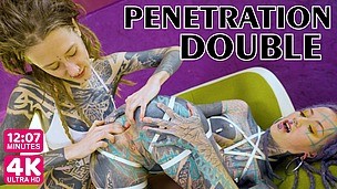 Alternative TATTOO Teens Fucking each other with Crazy Toys, Anal GAPE, DP, Big Toys (goth, punk, alt porn) ZF036 screenshot