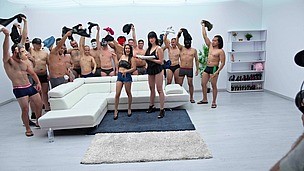 Bts from Lia Ponce, 20 loads, Cum in Mouth, Yenifer Chacon, Bukkake, 5on1, BBC, DP, Swallow - AnalVids screenshot