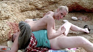 Wild outdoor anal sex with gorgeous skinny Milf Yelena Vera - AnalVids screenshot