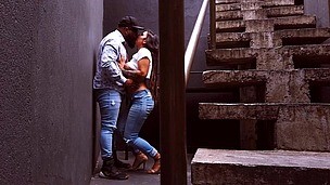 Sex with a stranger in the bar's backyard - AnalVids screenshot