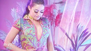 Enter my neon garden where you will be hypnotized by my dance - AnalVids screenshot