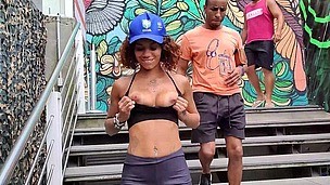 MAMBO Tour #4 : Mih Ninfetinha gets wild at the Rio's Sugarloaf Mountain then fucks 3 guys (DP, anal, public nudity, 3on1, no make-up, ATM, porn-Vlog) OB158 - AnalVids screenshot