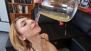 PISS & ANAL TRAINING Busty MILF Katerina Berg piss in mouth, piss in ass, rough ass piledriving [WET] - AnalVids screenshot