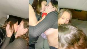 two girls having fun alone, on top of a car!! blowjobs and lots of kisses!!! really client - AnalVids screenshot