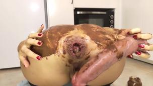 Chocolate in my asshole & Anal dildo fucking - AnalVids screenshot