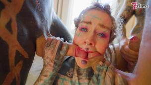 Double Anal Slut - Gangbang with Tattoo Girl Anuskatzz ends with big Facial - ATM, DAP, DP - AnalVids screenshot