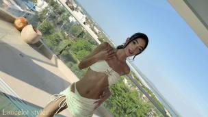 Sexy, slim teen Evelyn Turner has her first anal experience with Lancelot, a huge black penis, in a hard anal session. - AnalVids screenshot
