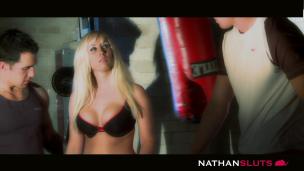 Watch Nathan's Sluts - Hot Busty Brit Karlie Simon DPed - AnalVids Hot Busty Brit Karlie Simon DPed - AnalVids screenshot