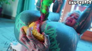 Watch Anuskatzz - Tattooed pornstar in Lingerie DP herself with Crazy dildos - AnalVids Tattooed pornstar in Lingerie DP herself with Crazy dildos - AnalVids screenshot