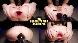 Watch Ivy Lopez - POV HUGE BUTT PLUG ANAL GAPES big black plug for a brunette in glasses with gaping, doggystyle, farting and orgasm ILS116 - AnalVids POV HUGE BUTT PLUG ANAL GAPES big black plug for a brunette in glasses with gaping, doggystyle, farting and orgasm ILS116 - AnalVids screenshot